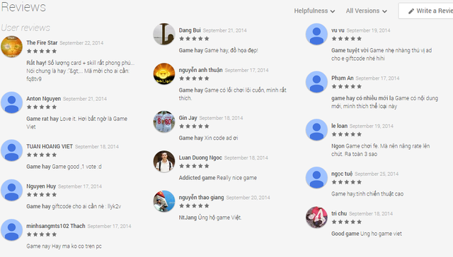 Diệt Thần được người dùng Google Play đánh giá cao
