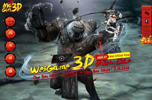 Game online Ma Giới sẽ mở cửa tại Việt Nam ngày 2/10 tới