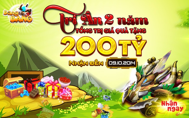 Một game online gửi quà 200 tỷ VNĐ cho game thủ Việt