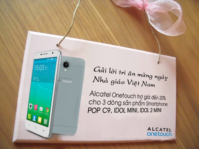 Alcatel Onetouch tài trợ giá 20% cho các dòng smartphone