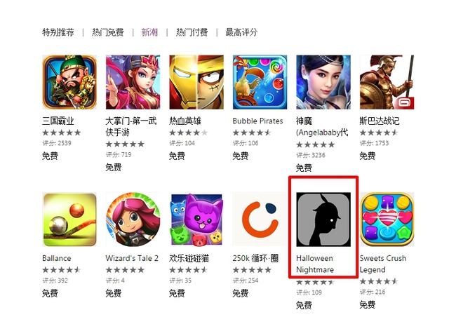 Halloween Nightmare phiên bản Clone nằm trong top các game yêu thích tại Trung Quốc