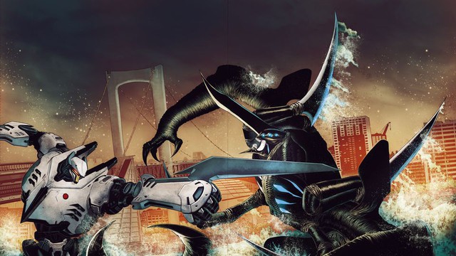 Hình ảnh dự kiến trong truyện với cuộc chiến của Jaeger cùng Kaiju