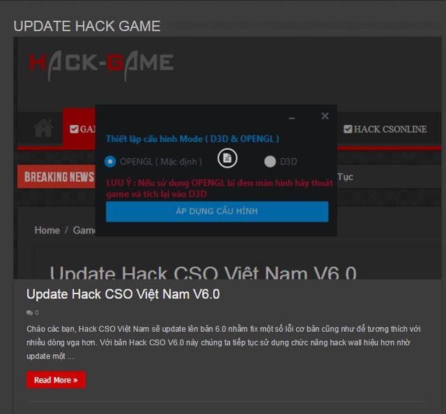 Phần mềm hack Counter-Strike Online Việt được update liên tục