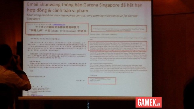 Shuwang thông báo Garena Singapore đã hết hạn hợp đồng trong khi thực tế thì hiệu lực của nó còn tới ngày 28/12/2015?