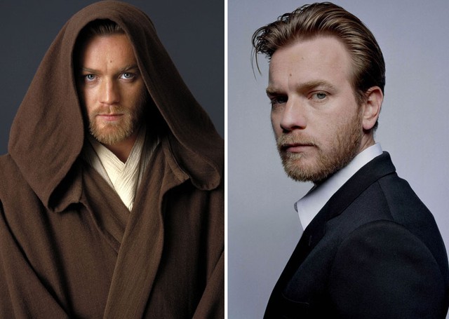 
Ewan McGregor trong vai Obi-Wan Kenobi thời trẻ (2005), thầy dạy Anakin thành một Jedi.

