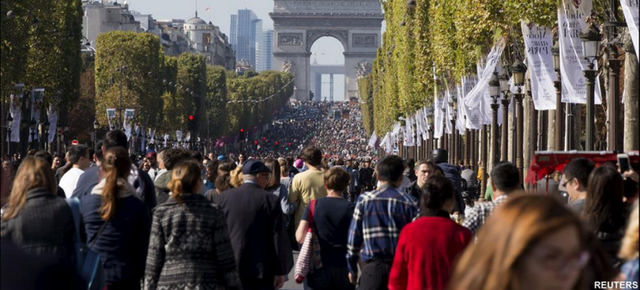 Toàn cảnh Paris trong ngày cấm xe hàng năm