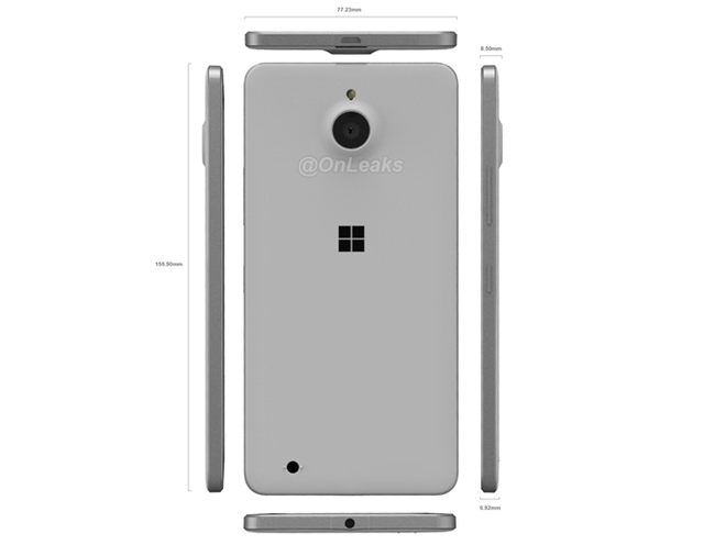  Kích thước cụ thể của Lumia 850 được phơi bày qua ảnh rò rỉ. 
