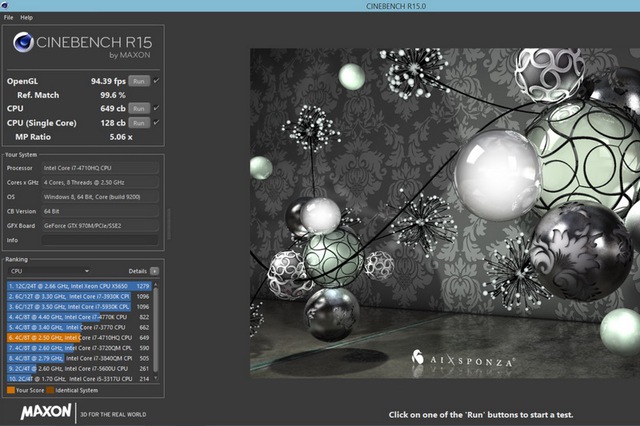 Cinebench R15.