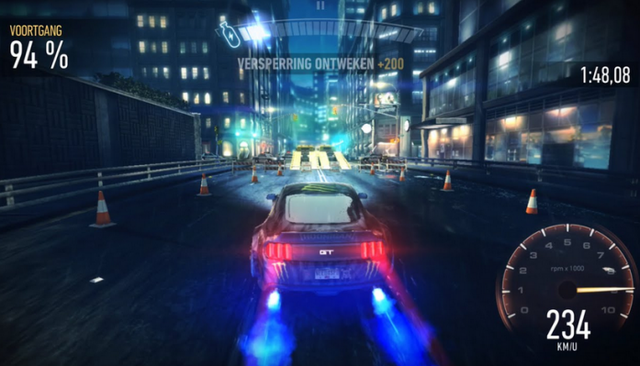 Đồ họa 3D của Need for Speed: No Limits có thể sánh tầm với các tựa game trên PC/Console.