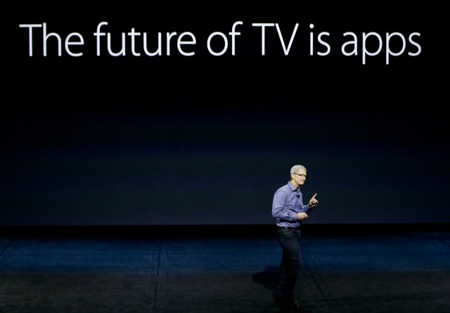  Tim Cook cho rằng, Apple TV với những ứng dụng của nó mới là tương lai ngành truyền hình. 