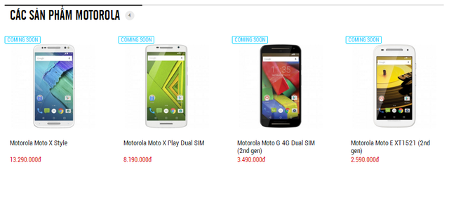 4 mẫu smartphone Motorola chính hãng sẽ được Mai Nguyên Luxury kinh doanh. 