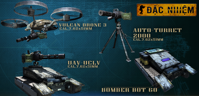 Kho ScoreStreak (đồ chơi quân sự) có trong game bắn súng Đặc Nhiệm.