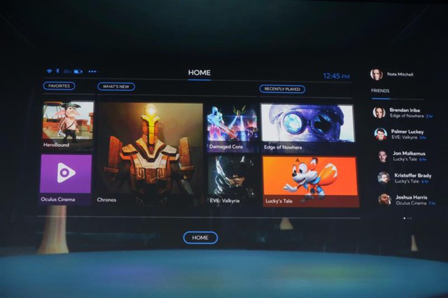 Giao diện của Oculus Home.