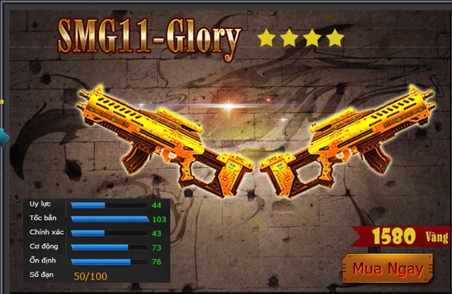 
AK47-Glory và SMG11-Glory cực kỳ bắt mắt

