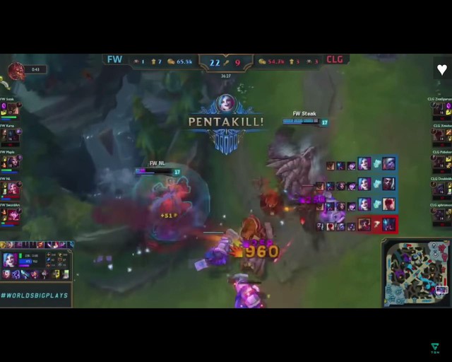 
Pha PentaKill ngọt ngào của NL tiễn Counter Logic Gaming về nước.
