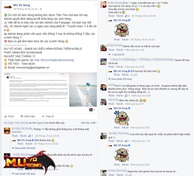 Game thủ tranh cãi xem có nên để cô làm admin trong fanpage hay không