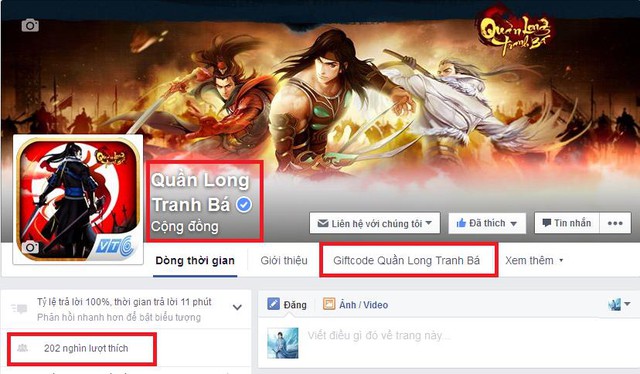 Fanpage với lượng like khủng đã mắt