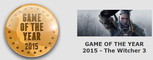 
Game of The Year (Game xuất sắc nhất năm) - The Witcher 3.
