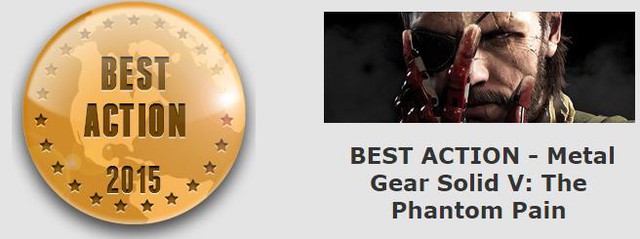 
Best Action (Game hành động hay nhất) - Metal Gear Solid V: The Phantom Pain.
