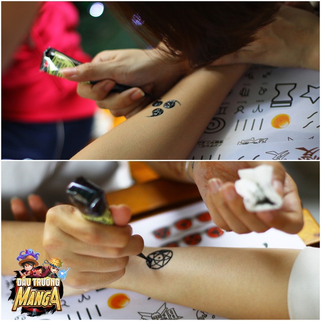 
Vẽ henna thu hút không ít bạn trẻ tham gia
