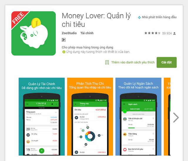 Money Lover lọt Top Nhà phát triển hàng đầu trên Google