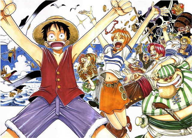 
Hình ảnh trong chap đầu tiên của One Piece, phát hành năm 1997
