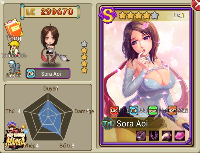 
Sora Aoi đã tạo nên sự đa dạng về nhân vật trong dàn tướng hàng sau của Đấu Trường Manga

