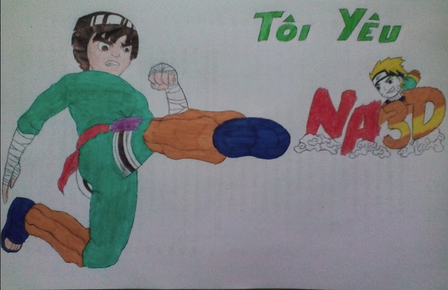 Bức tranh về nhân vật chính dưới nét bút chì màu của bạn Nguyễn Nhật Anh.