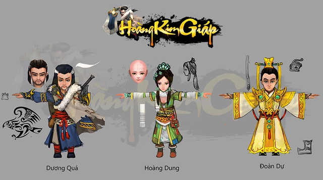 Hé lộ tạo hình nhân vật Kiếm hiệp hấp dẫn trong dự án game Việt Hoàng Kim Giáp.