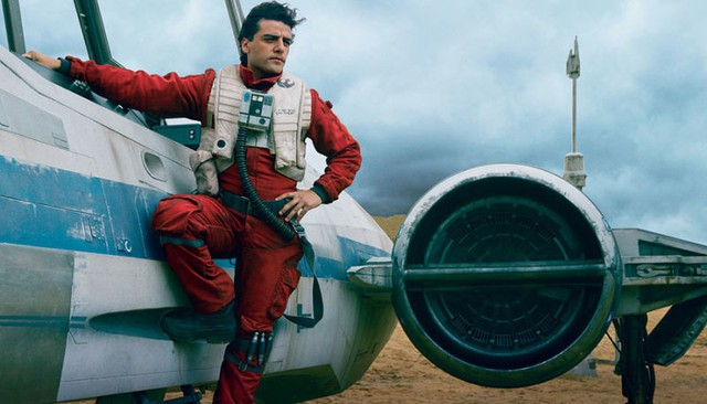 
Oscar Isaac trong trang phục phi công lái X-Wing Fighter.
