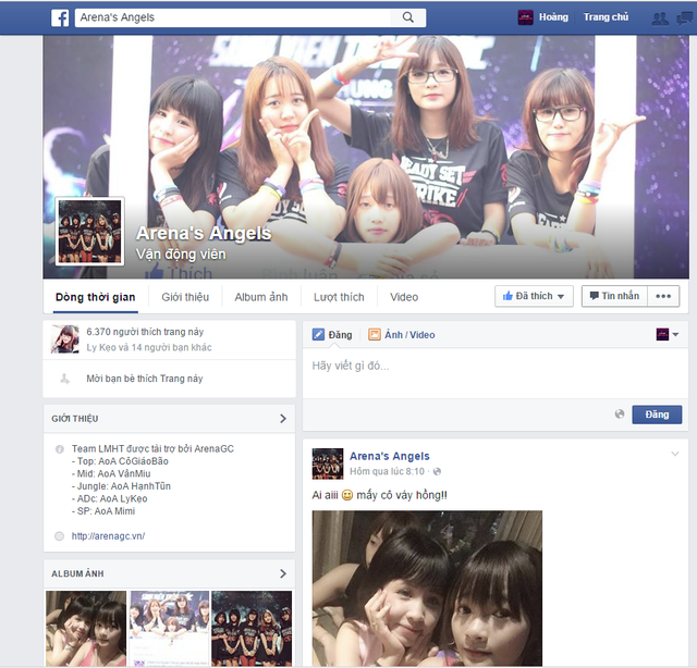 
Fanpage của AoA sở hữu tới gần 6400 lượt Like.
