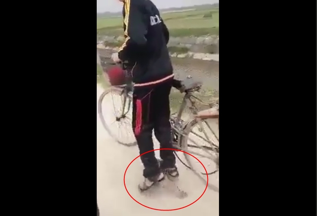 
Cậu bé bị xích chân nhưng vẫn cố đạp xe đi chơi điện tử (Xin phép không đăng tải clip)
