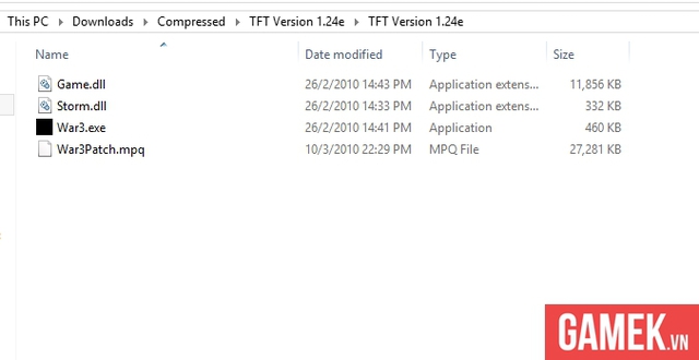 
Chép đè 4 file trên vào thư mục WarCraft III để cập nhật Patch 1.24e
