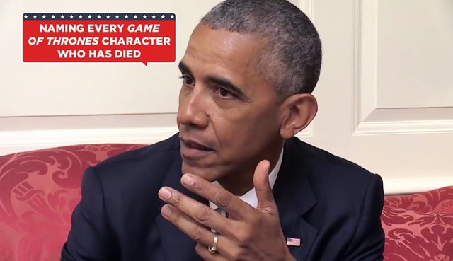
Tổng thống Mỹ tỏ ra khá xúc động khi nhắc tới các nhân vật đã bỏ mạng trong&nbsp;Game of Thrones. Ảnh: Buzzfeed
