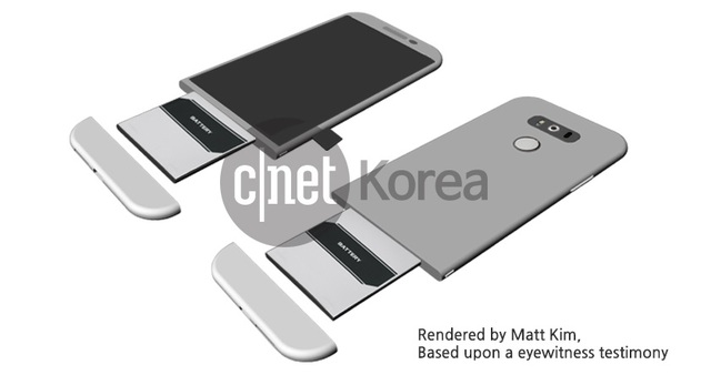  Ý tưởng LG G5 được tiết lộ từ trang Cnet trước đó. 