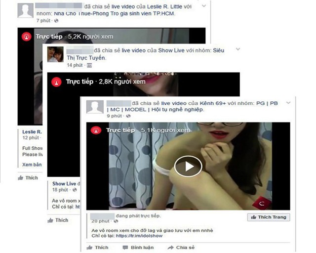 Live Facebook mát mẻ đang tràn lan ở Việt Nam.
