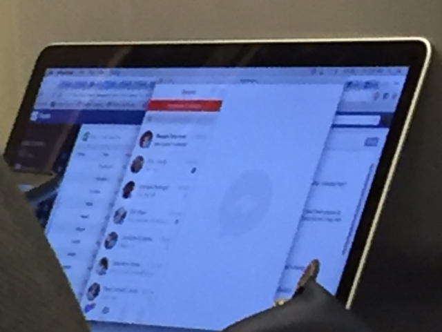  Hình ảnh cho thấy ứng dụng Messenger trên máy Mac. 