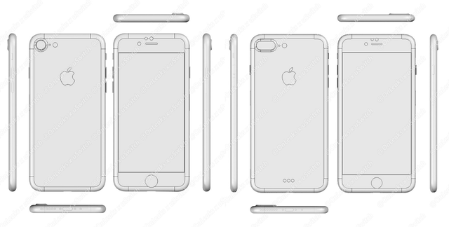  Bản vẽ thiết kế iPhone 7 và iPhone 7 Plus mới được rò rỉ 