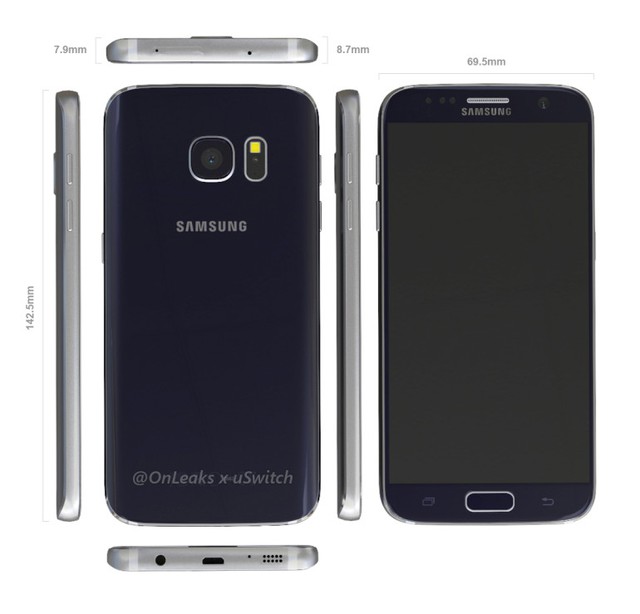  Kích thước cụ thể của Galaxy S7 thế hệ mới? 