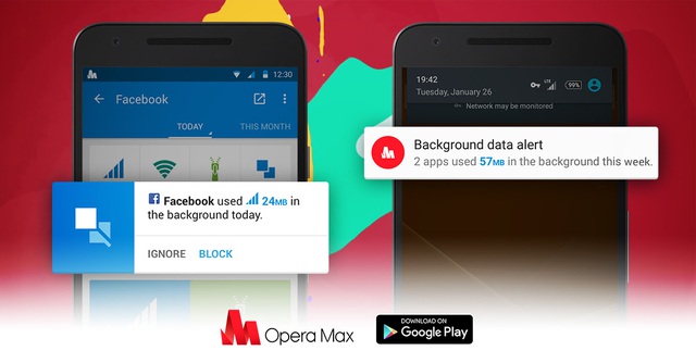  Opera đưa ra giải pháp Opera Max cho tình trạng lãng phí dữ liệu di động. 