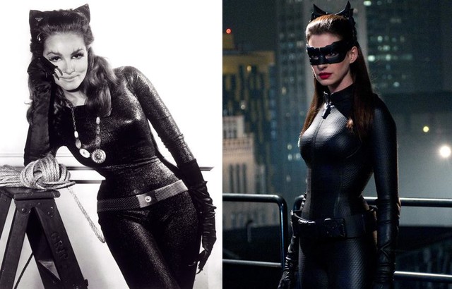  Catwoman 1966 và 2012: cụ bà Catwoman 46 tuổi cũng học tập Tôn Ngộ Không ăn linh đan của Thái Thượng Lão Quân nên trẻ ra bất thường. Nhưng do sợ người đời dị nghị nên lúc nào cũng mang theo chiếc mặt nạ bí ẩn 