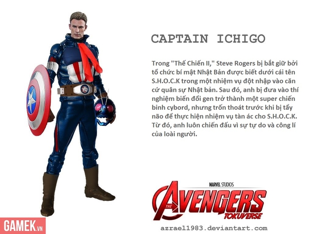 
Captain America + Kamen Rider Ichigo = Captain Ichigo

