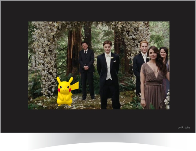 
Pikachu tham dự đám cưới ma cà rồng trong Twilight.
