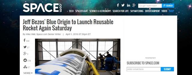  Blue Origin đã tiết lộ về lần phóng này trước khi sự kiện diễn ra. 