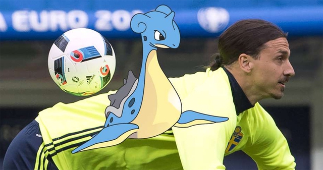 
Bức ảnh này, Ibrahimovic trông cực giống Lapras
