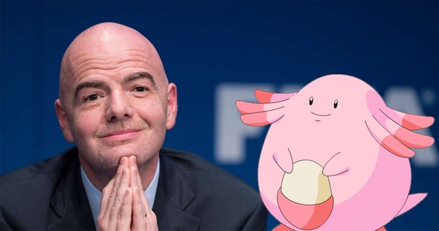 
Vẻ mặt thân thiện của Chủ tịch FIFA - Gianni Infantino rất giống với Chansey
