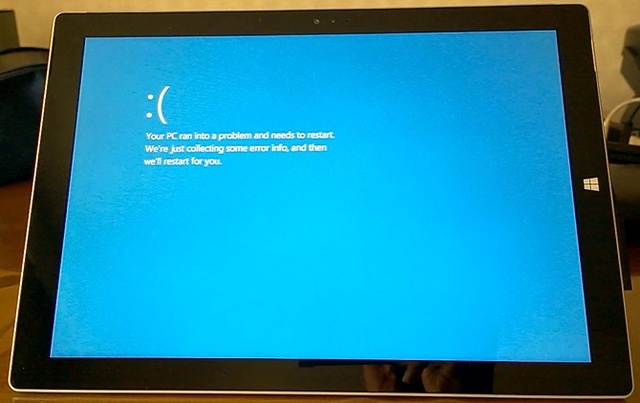  Hiện tượng Blue Screen of Death xuất hiện trên Surface Pro 3 