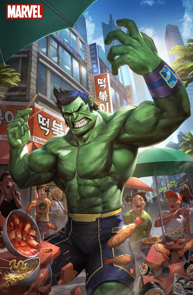 
Hulk với mái tóc cực kì thời thượng của mình... và có vẻ như quần của anh chàng đã được gia cố lại thì phải.
