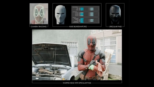 
Còn đây là hình ảnh của Deadpool được xử lý kĩ xảo
