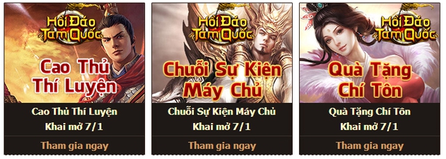 
3 Chuỗi sự kiện với gần 20 sự kiện quà tặng cho game thủ
